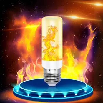 

E27/E26 Creative New LED Fire Light Flame Effect Lamp Corn Bulb Lighting Christmas Bar KTV Decor Party Living Room Decoration