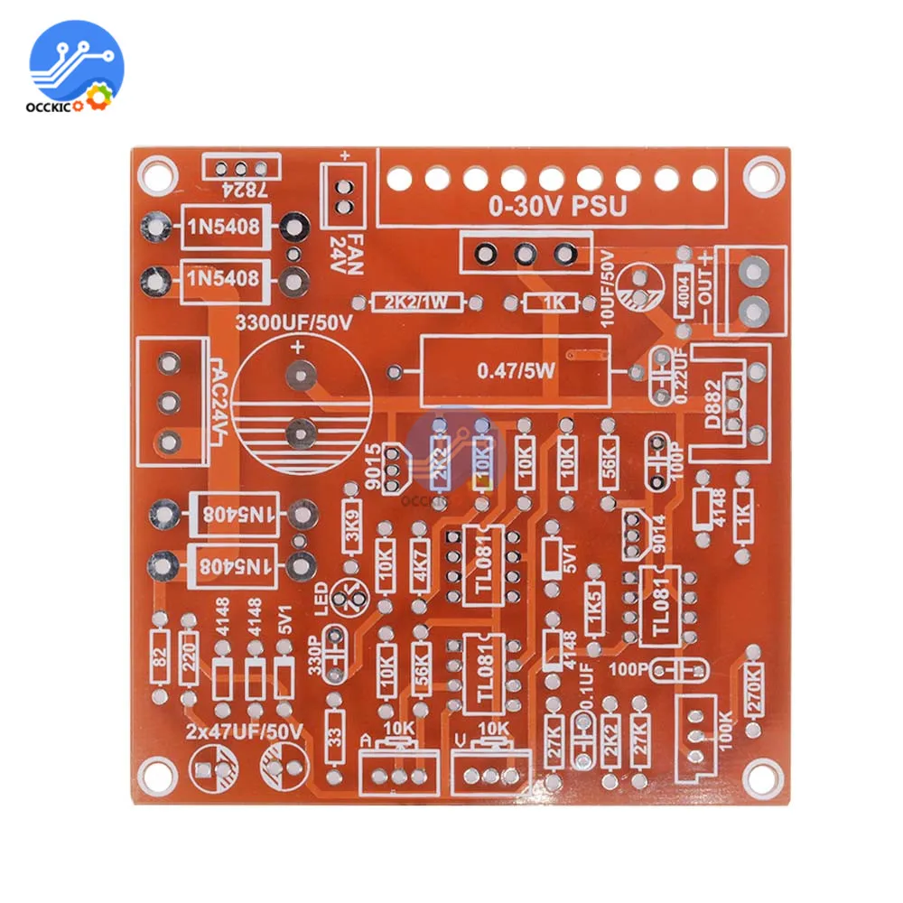 Details about   Red 0-30V 2mA-3A Continuously Adjustable DC Regulate Power Supply DIY Kit NIUSng 