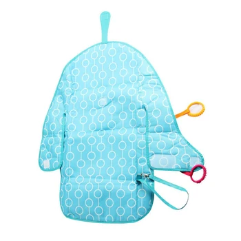 

Baby Portable Can Folding Diaper Changing Pad Waterproof Mat Bag Travel Storage-Blue Circle