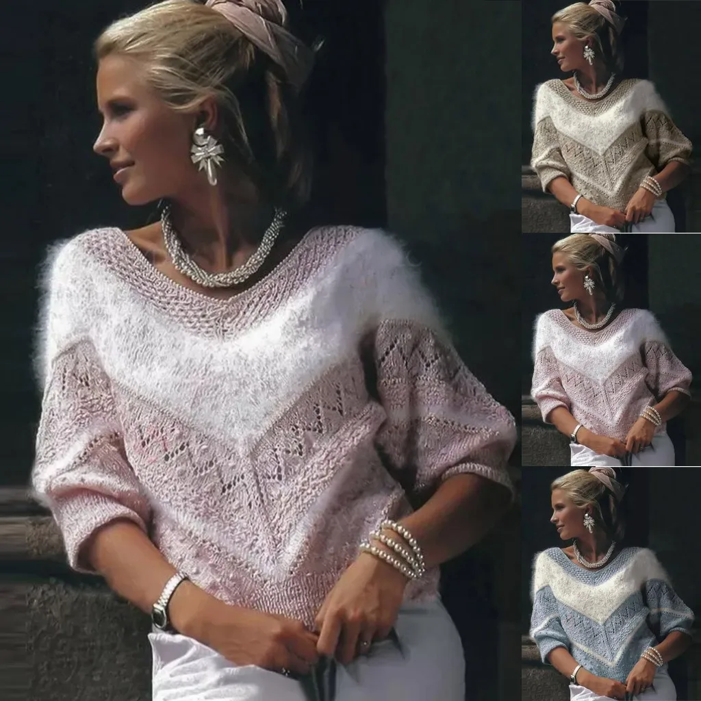 Sueter mujer invierno женский свитер с круглым вырезом и симметричным v-образным вырезом, теплый зимний Свободный вязаный пуловер truien dames swetry