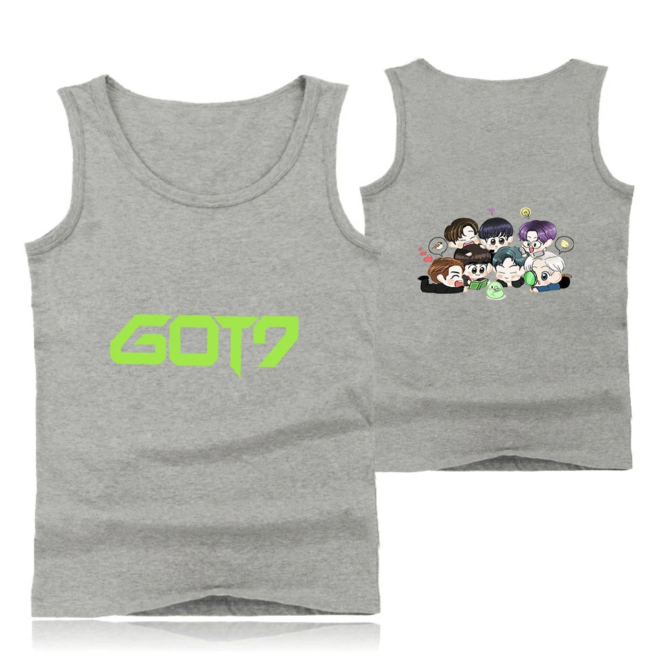 GOT7-2d, harajuku, Спортивная майка без рукавов для тренировок, майка, Мужская одежда для фитнеса или бодибилдинга, мужской спортивный жилет, мужские майки