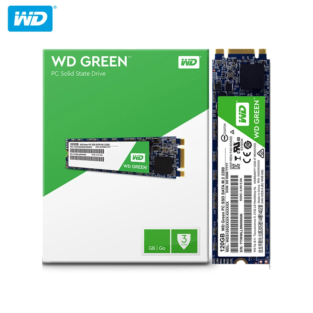 Жесткий диск Western Digital WD Green SSD 120 ГБ 240 480 Внутренний твердотельный жесткий диск SSD M.2 2280 545 МБ/с. для ноутбука/ПК