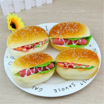 

Fridge Pop New Simulation Toy magnet Rebound Slow PU Bread Squishy hamburger