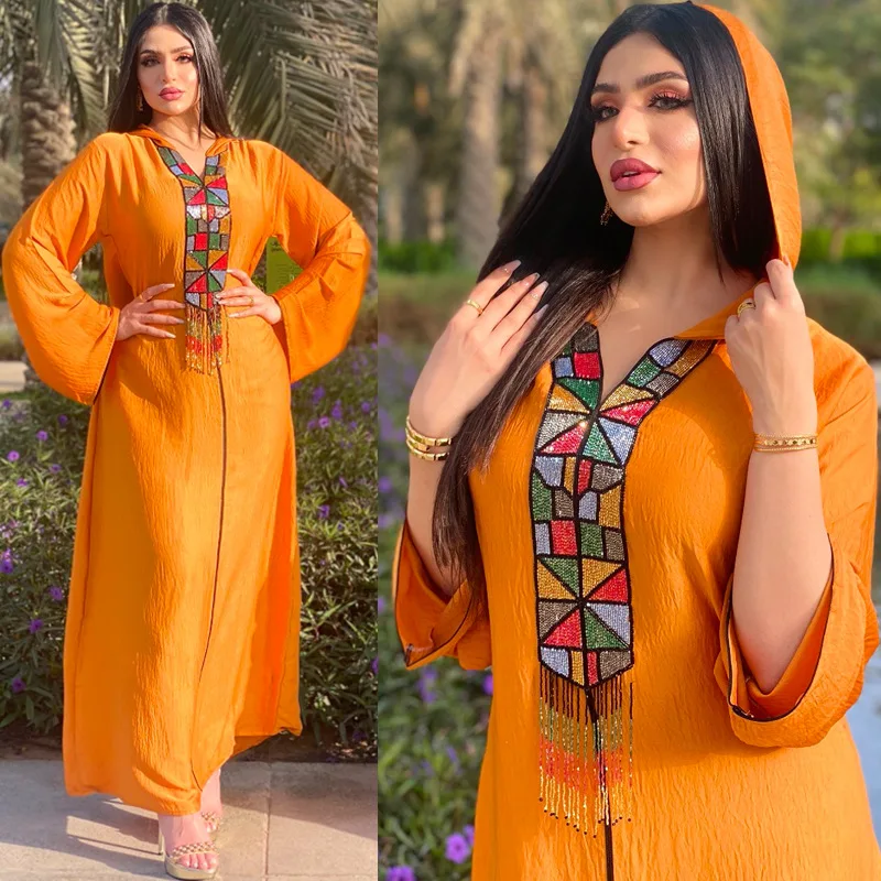 Vestidos musulmanes de moda para caftán marroquí, ropa árabe elegante, Jalabiya, Eid, Mubarak, Djellaba, 2021 - AliExpress Novedad y uso especial