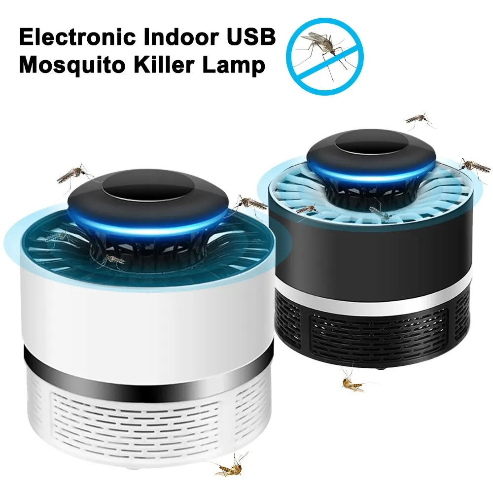 Electronic USB Mosquito Killer Lamp 7W Strong Fan Suction Pest LED Fly Mosquito Killer Night Lamp Repeller Zapper Insect Trap
