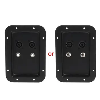 

Junction Box 4-Core Socket Jack Plate Terminal Binding Post Dual Speakon Input PA DJ Speaker Cabinet L4MD