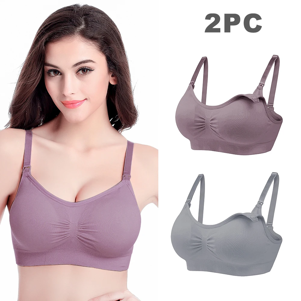 2PC/lot Maternity Bras Wirefree Nursing Bra Panties Set Pregnancy Clothes Prevent Sagging Breastfeeding Women's Breathable Bra petite maternity clothes