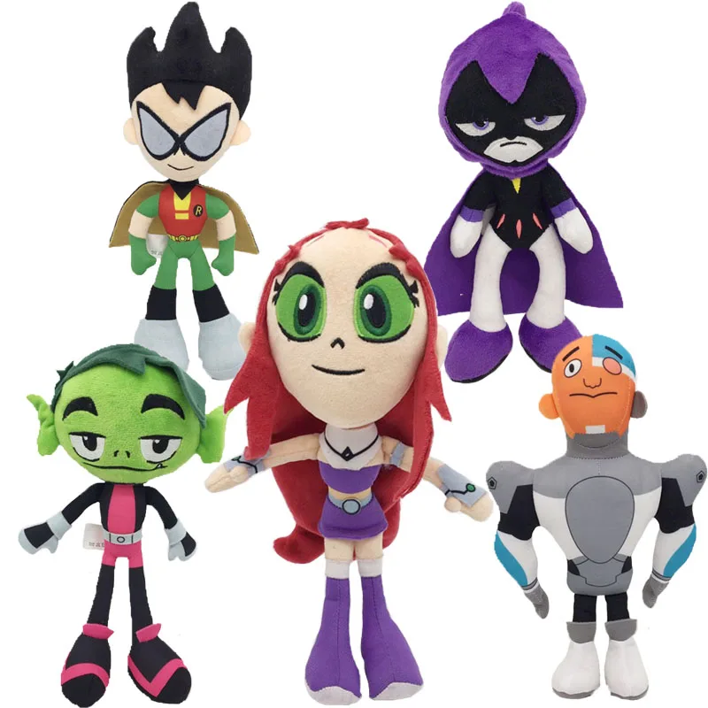 Muñeco de peluche de 25cm para niños, muñeco de peluche de la película de los Titans Go