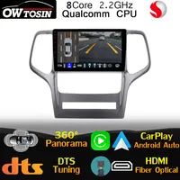 Qualcomm 8 çekirdekli Android Jeep Grand Cherokee için WK2 2010-2013 360 panoramik kamera radyo GPS optik HDMI DTS HIFI DSP WiFi otomatik