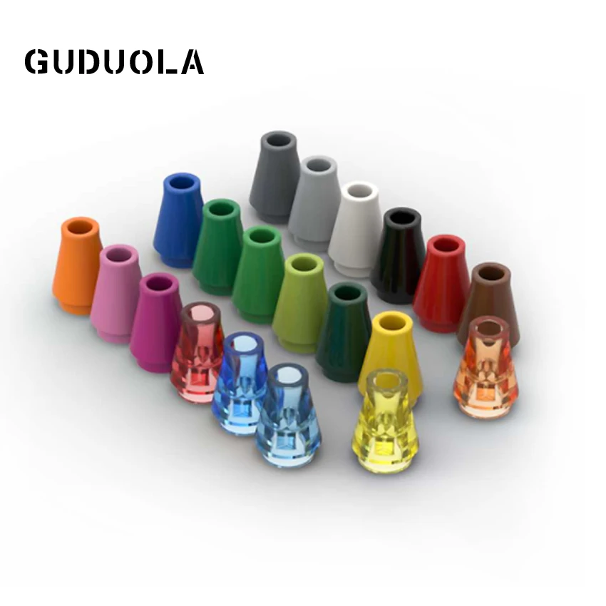 

Guduola Cone 1x1 without Top Groove 4589 Speical Particle Bricks MOC Assembly Building Block Educational Toys Parts 130pcs/