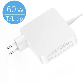 

60W New Grade Power Adapter For Apple Macbook Air / Pro Power Adapter Charger With EU/US Plug T/L tip charger adapter