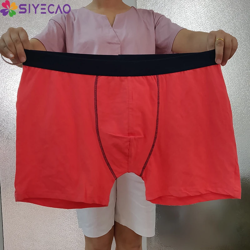 

US Size Large Size Loose Male Cotton Underwear Boxers Shorts Men Panties Breathable Soft Plus Size Men's Lingerie Trunks 200KG