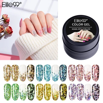 

Elite99 5ML Jazzy Glitter Nail Gel Polish Shimmer Fantasy Glitter Gel Lacquer UV LED Hybrid Nail Manicure Semi Permanent Enamel