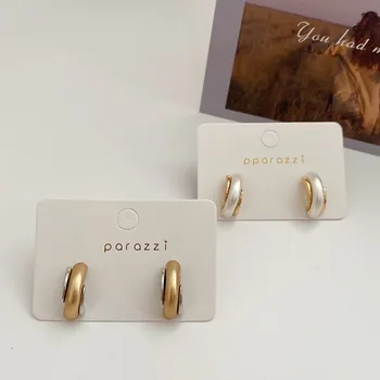 

Fashion French Metal Earrings Female 2020 nian New Style Fashion Elegant South Korea Online Celebrity Fashion Ear Stud Ear Stud