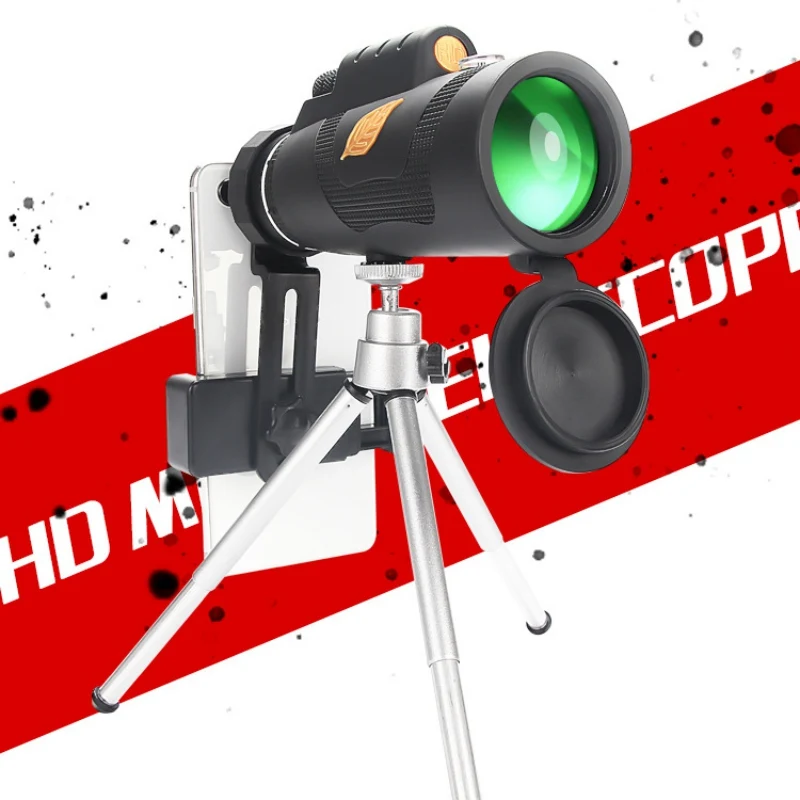 

12X Monocular Telescope Low Night Vision Compact Spotting Scope For Bird Watching Camping Hiking Universal Phone Telescope
