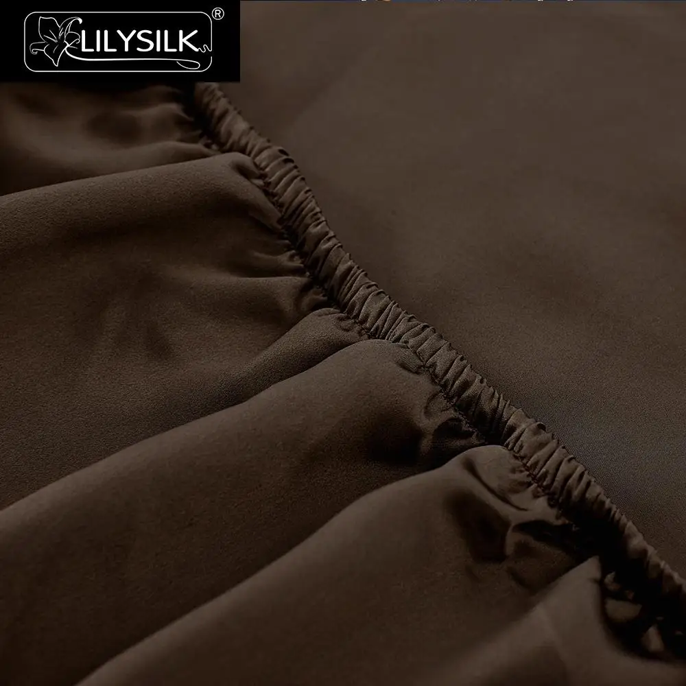 LilySilk простыня шелк Глубокий 30 см чистый шелк тутового шелкопряда 19 momme бесшовные Роскошные распродажа
