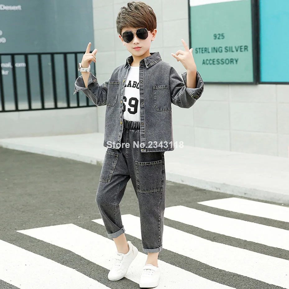 

Kids Girls Clothes Set Denim Jacket + Jeans 2pcs Girl Clothing Set Spring Autumn Teenage Clothes For Children 6 8 10 12 14