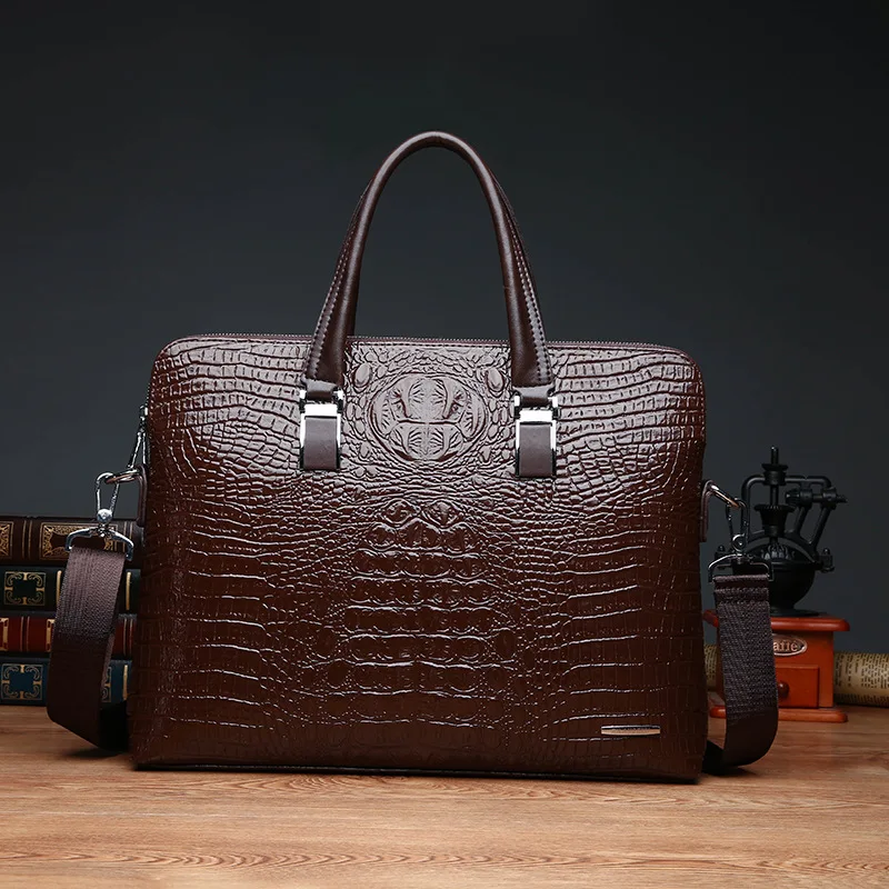 Черная Повседневная кожаная сумка чемодан мужские сумки коричневые высококачественные сумки на плечо для мужчин сумка через плечо 40