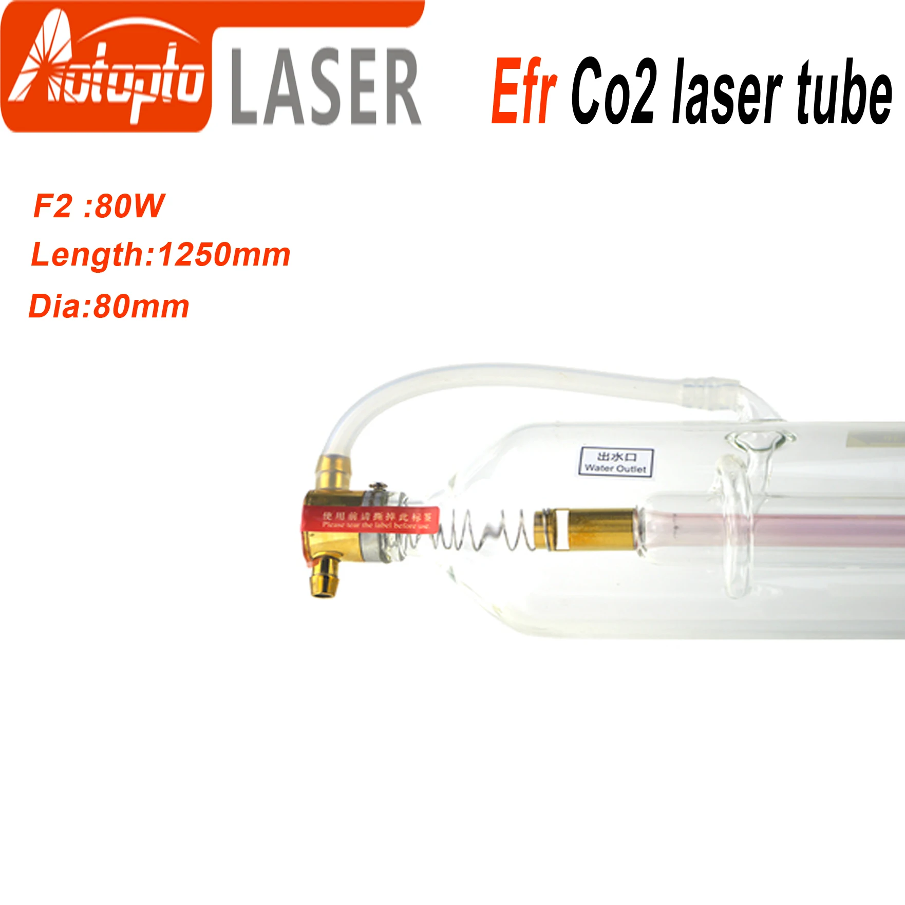 Efr CO2 Laser Tube F2 80W-95W for CO2 Laser Marking Engraving Machine Wooden Box Packing