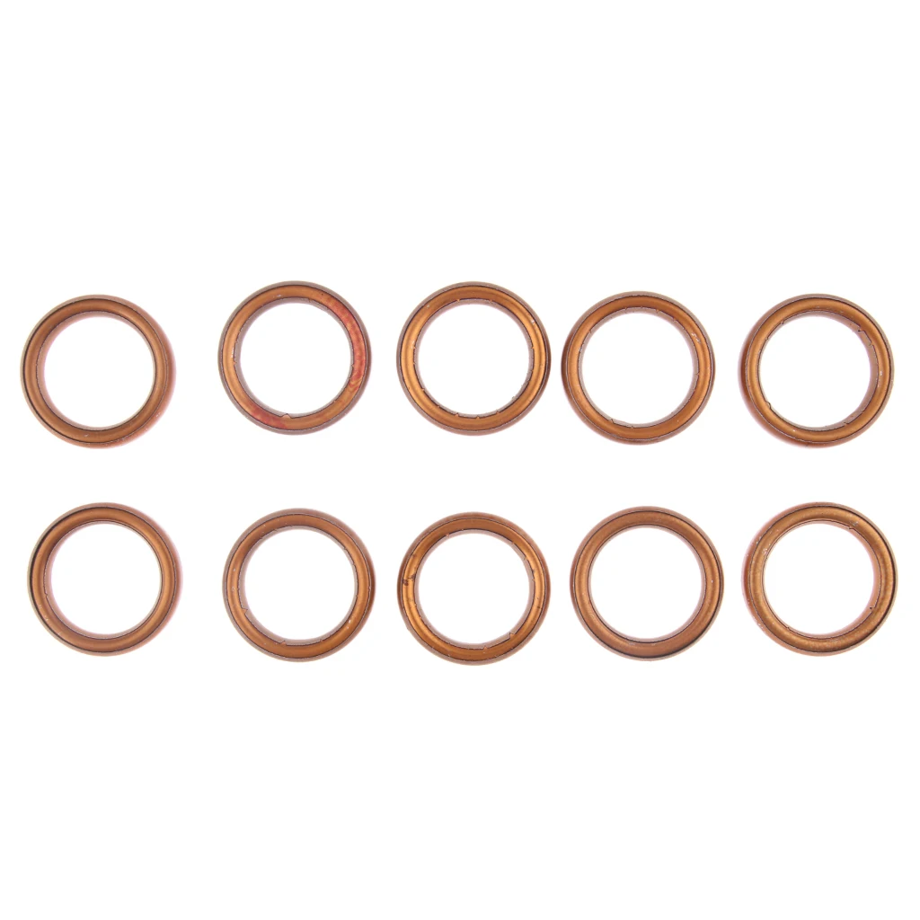 Exhaust Gasket Rubber O Ring Gaskets 10 x Exhaust Muffler Pipe Gasket Rings for 49 50 110 150cc Gy6 Moped Motorbike Scooter Underbone Dirt Bike ATV