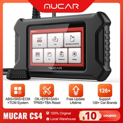MUCAR CS4 – outil de Diagnostic automobile professionnel, Scanner Obd2, huile/EPB/SAS/TPMS, réinitialisation à vie gratuite 