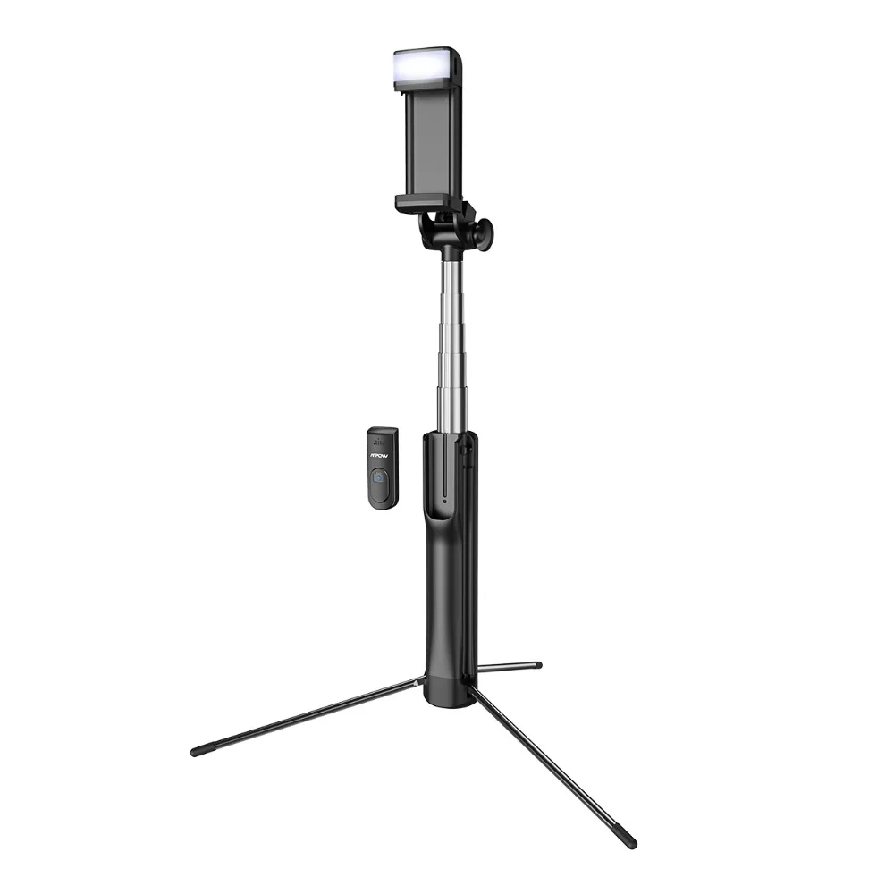 Mpow 3 in 1 Selfie Stick Tripod Universal Bluetooth Selfie Stick With Remote Control 3 Level Fill Light For iPhone 11 Huawei P30 (6)