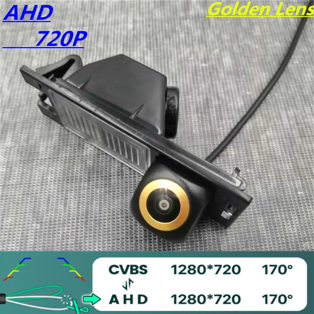 Ahd 720P/1080P Golden Lens Car Rear View Camera Per Hyundai Tucson Mk2 2010 ~ 2015 Ix35 Mk2 2009 ~ 2015 Telecamera Per Veicoli