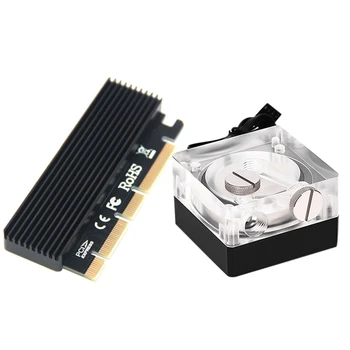 

2 Pcs Accessories: 1 Pcs M.2 Nvme Ssd Ngff to Pcie 3.0 X16 Adapter M Key Interface Card & 1 Pcs Super Silent Computer Water Cool