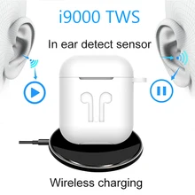Беспроводные bluetooth-наушники I9000 TWS с сенсорным управлением, беспроводные наушники для зарядки в ухо с датчиком обнаружения, гарнитура, 1:1, Реплика, вкладыши