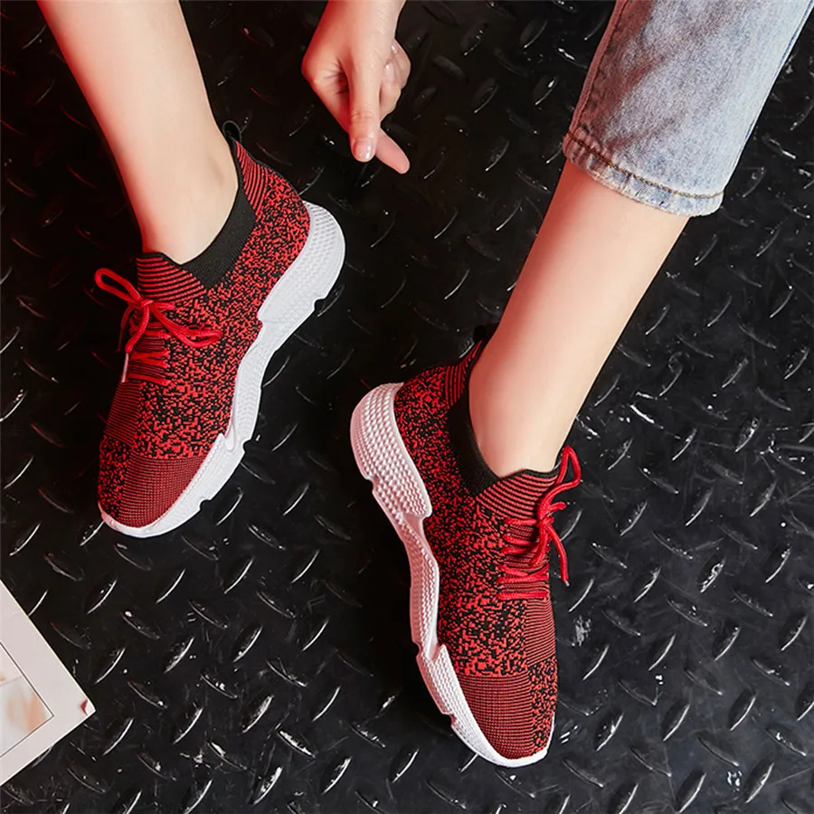 Women's platform sneakers casual plus size breathable sports shoes outdoor fitness running shoes non-slip sneakers homens 35A14 (21)