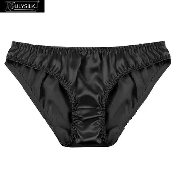 

LilySilk Silk Panty with Floral Hemming Classic Free Shipping