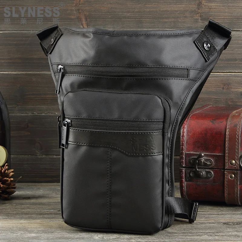 

New Style Solid Color Fashion & Sports Leg Double Layer Men Trend Wallet Large Capacity Lightweight Breathable Zipper Oblique Ba