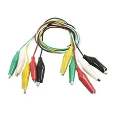 Мультиметр источник питания цветной зажим аллигатора Тестовый Кабель 55 см 5 шт