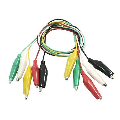 

Multimeter Power Supply Colored Alligator Clip Test Lead Cable 55cm 5Pcs