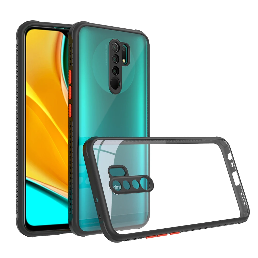 Anti-Fall Clear Case For Xiaomi Redmi 9 9A 9C 9T 8A 10 Case Hard Acrylic Transparent Cover For Redmi 8A 9A 9 9C 9T K40 Pro Case
