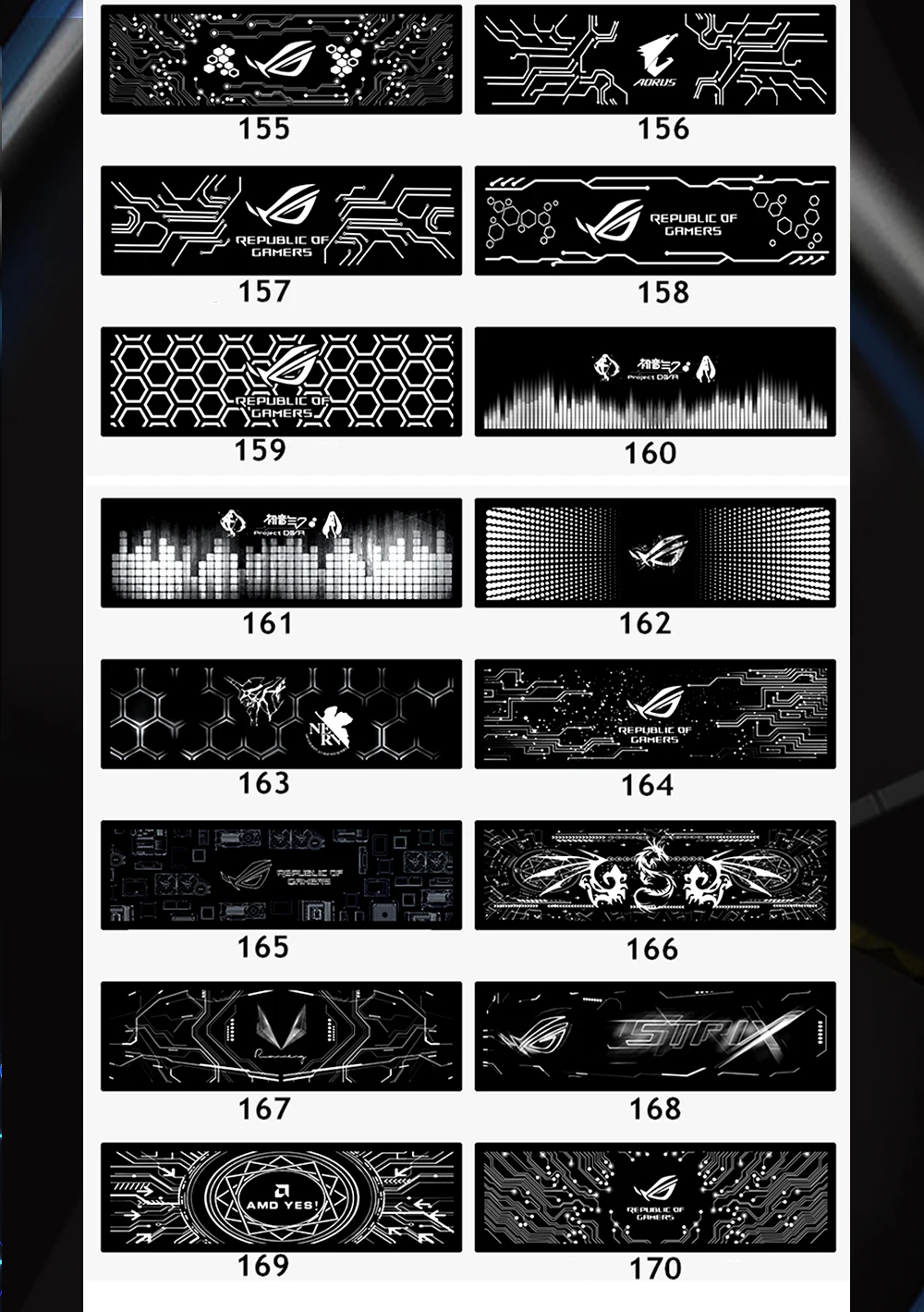 Personalizado Caso PC Painel Lateral GPU Backplane