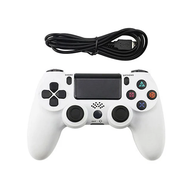 Bluetooth беспроводной/USB проводной джойстик для PS4 контроллер подходит для playstation 4 консоль для двойного удара 4 геймпад игровой джойстик - Цвет: Wired White