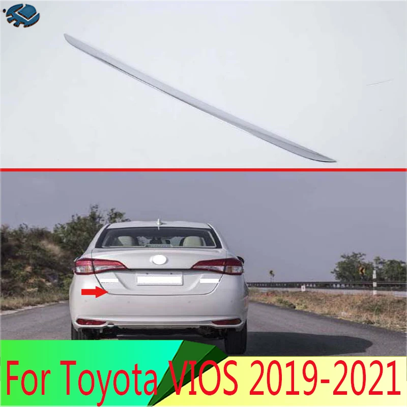 

Украшение для автомобиля Toyota VIOS 2019-2021, хромированная крышка из АБС-пластика для задних ворот, отделка заднего багажника, молдинг, ободок, стикер, украшение