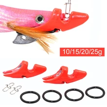 

10g 15g 20g 25g Shrimp Lure Sinker Squid Jig Tip Weight Chin Sinker Wood Shrimp Lure Bait Sinker Fishing Tackle Accessories