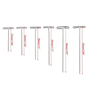 

100 Pcs T Pins Needle For Wig On Foam Head Style Head Sewing Hair Salon Tools