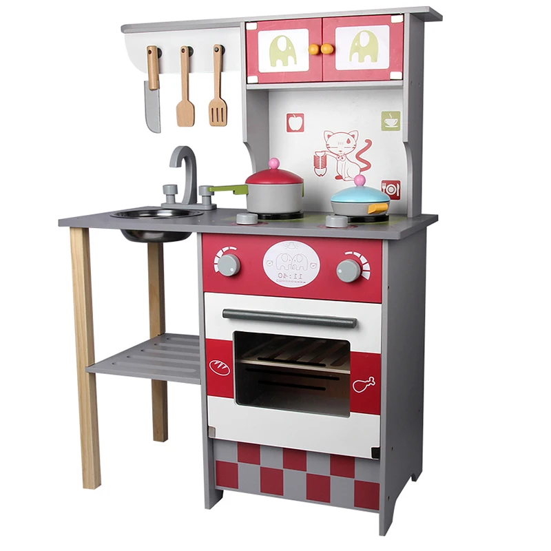Wooden Kitchen Toys Pretend Play Cooking Toys Tableware Sets Real life Cosplay Baby Wooden Toy  Kitchen Cooking Simulation
