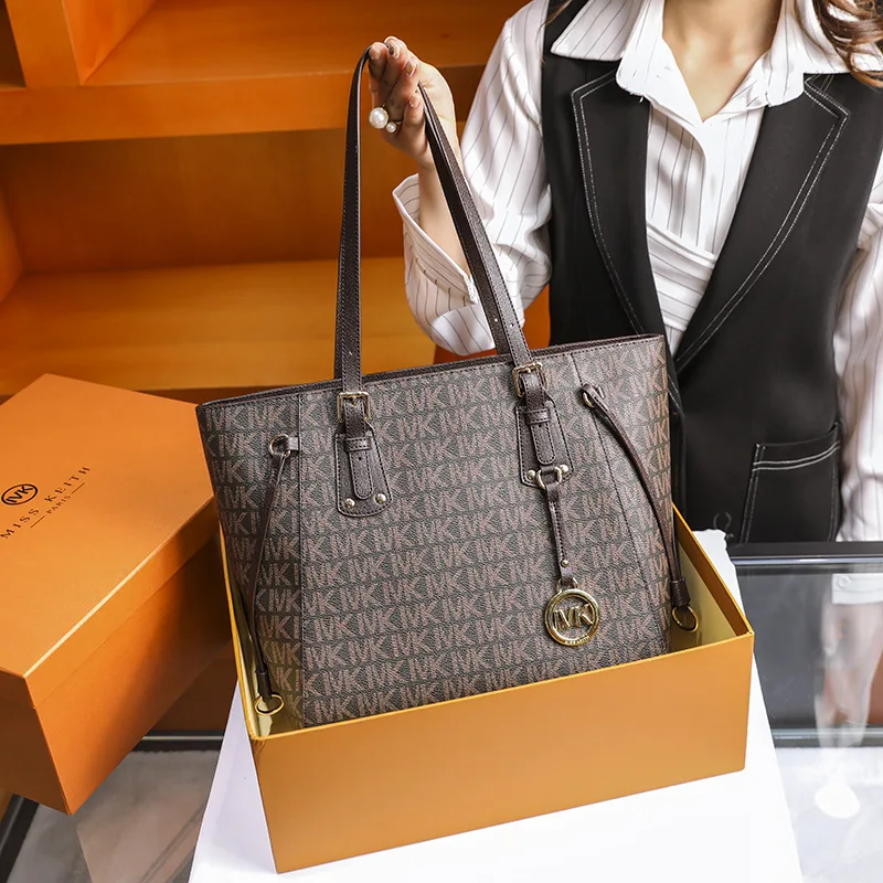 

Khamezoa Luxury women's bag women 2021 fashion large capacity shopping bag leather simple handbag single shoulder portable bag