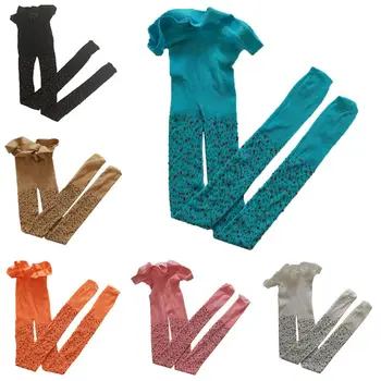 

New Girls Kids Rhinestone Hollow Fishnet Pantyhose Children Knit Socks