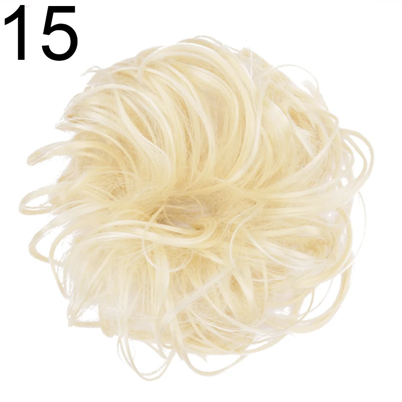 Синтетический волос кольцо кудрявый грязный пучок волос кусок волос Хвост Аксессуар для наращивания волос пончик кудрявый парик аксессуары для волос - Цвет: DJFF15