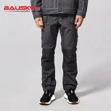 BauskyddB131 Мужская рабочая одежда, Осенние рабочие брюки, зимние рабочие брюки, многофункциональные рабочие брюки с карманами, черные