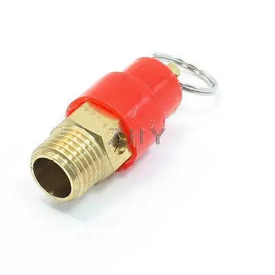 

Air Compressor Gold Tone 13mm Threaded Safety Pressure Relief Valve