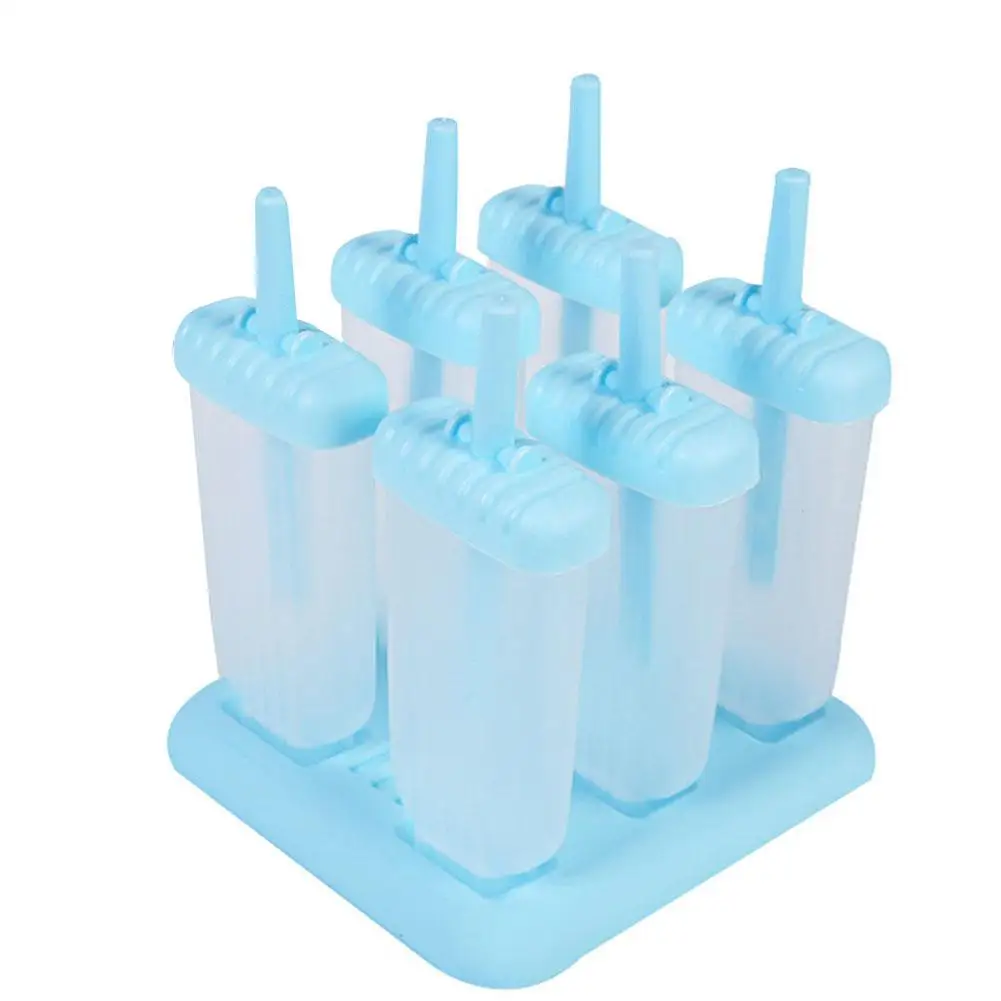 sky blue TPFOCUS 6-Cell мороженое, форма для мороженого, леденец, форма для льда, кубик льда, поднос, сделай сам, кухонные инструменты для мороженого, инструменты для приготовления пищи - Цвет: sky blue