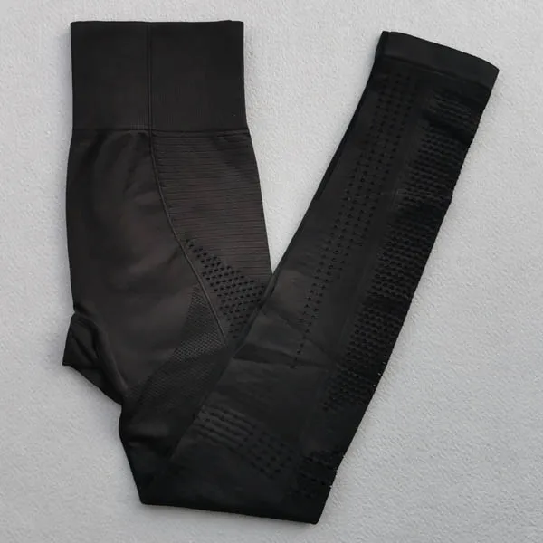 Black pants 2 шт./набор, бесшовный Женский спортивный костюм с эффектом омбре, одежда для тренажерного зала, тренировочная одежда с длинным рукавом, укороченный топ для фитнеса и резинки на попе, леггинсы, комплект для йоги - Цвет: Black pants