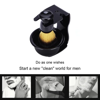 

Shaving Kit for Men Wet Shaving Brush Holder Stand Soap Bowl Mug Hair Beard Brush Men Shaving Tool Home Use Barber Accessories
