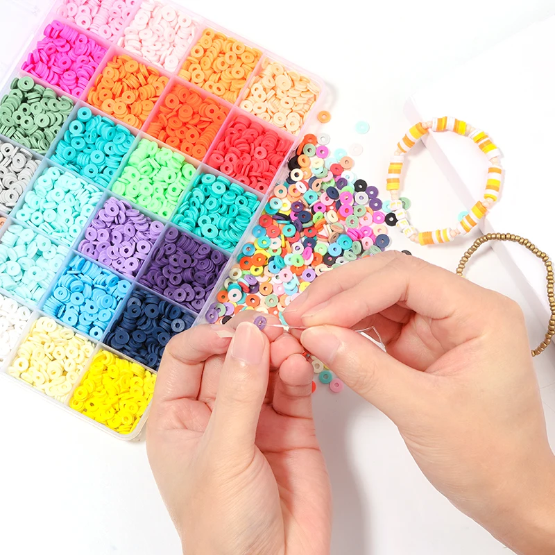 48 couleurs Argile Perles pour Bijoux fabrication bricolage kit